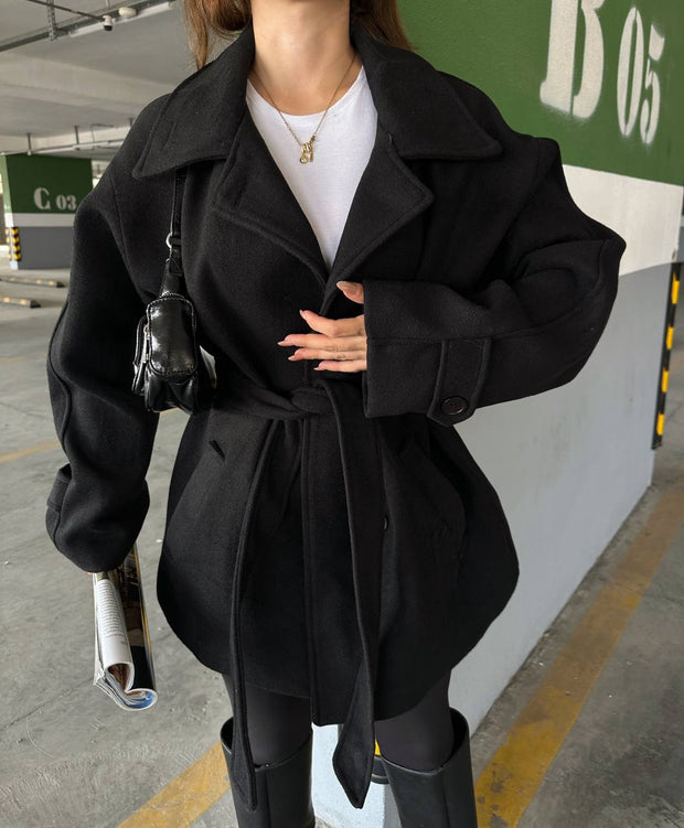 Luneviea Kadın Kaşe Kısa Kaban