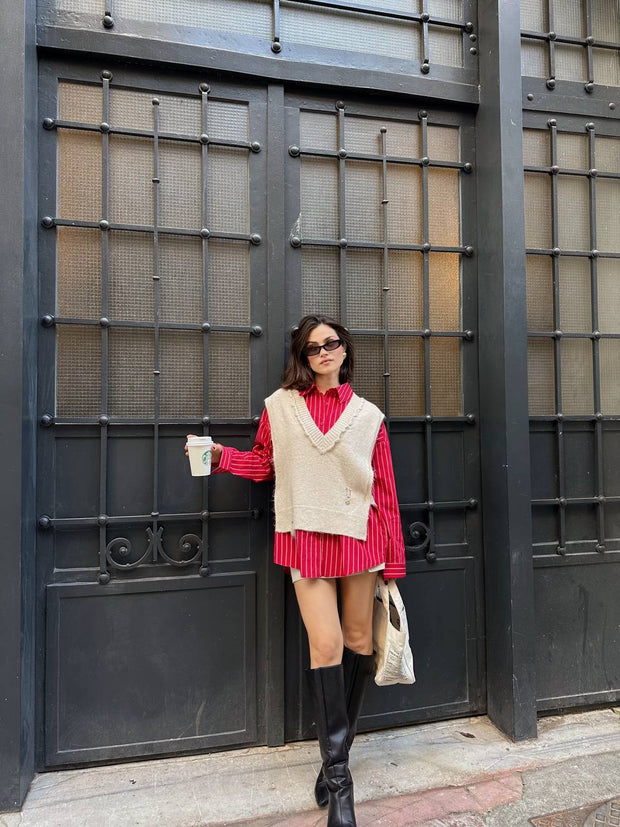 Luneviea Kadın Çizgili Gömlek