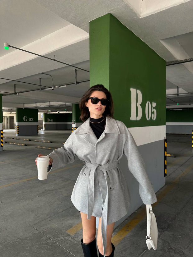 Luneviea Kadın Kaşe Kısa Kaban