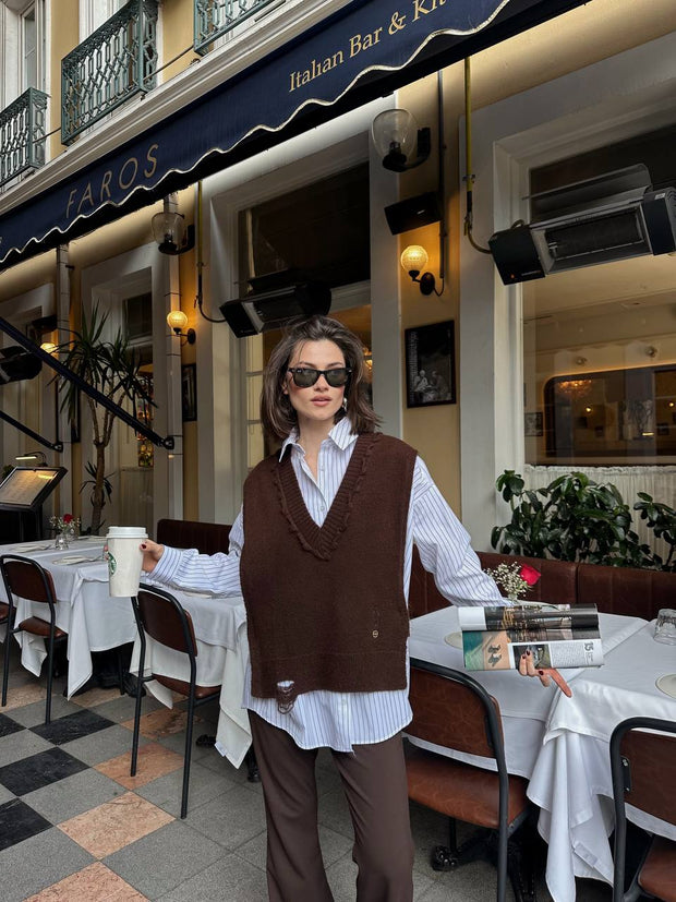 Luneviea Kadın Çizgili Gömlek