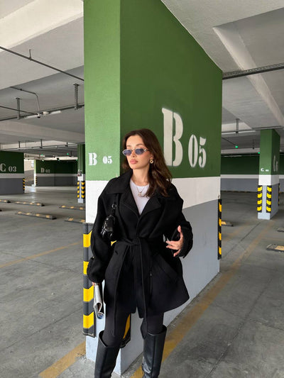 Luneviea Kadın Kaşe Kısa Kaban