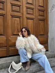 Luneviea Kadın Tibet Kumaş Mont