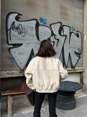 Luneviea Kadın Kaşe Yaka Kürklü Mont